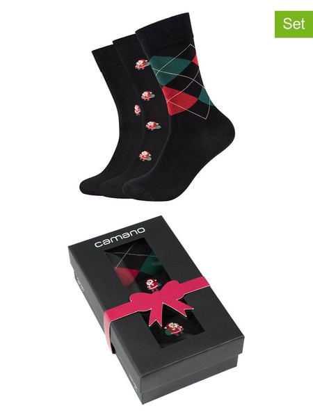 Camano Skarpety (3 pary) w kolorze czarnym rozmiar: 39-42. Czarne skarpetki męskie camano, bez wzorów. Za 56.99 zł.