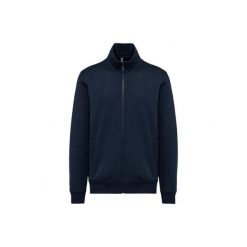 Kurtka ze szczotkowanego polaru Kariban. Niebieskie kurtki męskie KARIBAN, xl, bez wzorów, z bawełny, bez kaptura. Za 258.00 zł.