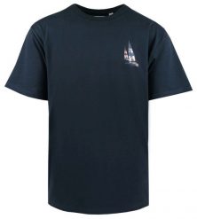T-Shirt Męski (Relaxed Fit) - Brave Soul - Motyw Żeglarski - Granat. Niebieskie t-shirty męskie Brave Soul, na lato, l, bez wzorów, z bawełny, bez kołnierzyka. Za 69.00 zł.