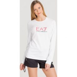BLUZA EA7 Emporio Armani. Białe bluzy bez kaptura damskie EA7 Emporio Armani, l, z bawełny. Za 263.40 zł.