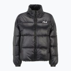 Kurtka zimowa damska FILA Lepe Shiny Puffer. Czarne kurtki damskie Fila, na zimę, bez wzorów, bez kaptura. Za 359.99 zł.