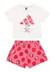 Adidas Komplet t-shirt i spodenki Disney Mickey Mouse JF3626 Kolorowy Regular Fit. Koszulki dziewczęce Adidas, m, bez wzorów, z bawełny, bez ramiączek. Za 119.99 zł.