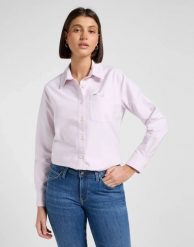 DAMSKA KOSZULA LEE ALL PURPOSE SHIRT PINKY PLUM 112370989. Koszule damskie Lee, s, bez wzorów, bez kołnierzyka, bez ramiączek. Za 179.99 zł.