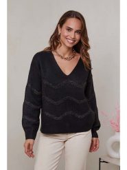 Soft Cashmere Sweter w kolorze czarnym rozmiar: 38/40. Czarne swetry klasyczne damskie Soft Cashmere, z kaszmiru, bez kołnierzyka. Za 116.61 zł.