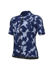 Koszulka rowerowa damska Alé Cycling Solid Flower. Niebieskie bluzki sportowe damskie ALÉ CYCLING, m, z elastanu, bez kołnierzyka, bez ramiączek. Za 390.99 zł.