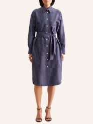 Seidensticker Sukienka w kolorze granatowo-białym rozmiar: 38. Białe sukienki damskie Seidensticker, na co dzień, bez wzorów, z tkaniny, bez kołnierzyka, bez ramiączek, midi, proste. Za 225.05 zł.