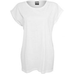 Koszulka Damska Z Rozszerzonym Ramieniem. Białe bluzki damskie Urban Classics, m, bez wzorów, sportowe, bez kołnierzyka, bez ramiączek. Za 49.99 zł.