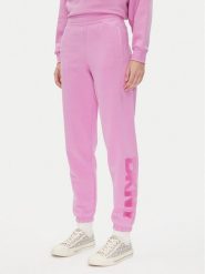 DKNY Sport Spodnie dresowe DP5P3585 Różowy Regular Fit. Czerwone spodnie dresowe damskie DKNY Sport, m, bez wzorów, z bawełny. Za 159.99 zł.