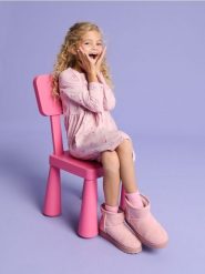 Sukienka - fioletowy. Fioletowe sukienki dziewczęce Sinsay, bez wzorów, bez ramiączek, długie. Za 11.99 zł.