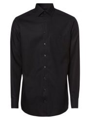 OLYMP Luxor modern Fit Koszula z bardzo długim rękawem Mężczyźni Modern Fit Bawełna czarny kołnierzyk kent, 38. Czarne koszule męskie OLYMP Luxor modern Fit, m, bez wzorów, z bawełny, bez kołnierzyka, bez ramiączek. Za 279.95 zł.