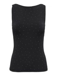 ONLY Top w kolorze czarnym rozmiar: XL. Czarne topy damskie Only, xl, bez wzorów, bez kołnierzyka. Za 69.99 zł.