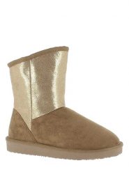 ISLAND BOOT Botki zimowe w kolorze jasnobrązowym rozmiar: 39. Brązowe botki damskie Island Boot, na zimę, z materiału, bez obcasa, na platformie, bez zapięcia. Za 152.99 zł.