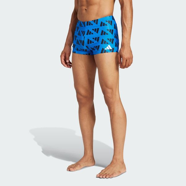 Bokserki do pływania Logo Graphic 2 Inch. Czarne kąpielówki męskie Adidas, m, bez wzorów, z materiału, do pływania. Za 179.99 zł.