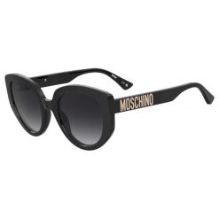 Okulary przeciwsłoneczne MOSCHINO MOS173/S 807 dla kobiet, rozmiar 53 mm. Czarne okulary przeciwsłoneczne damskie MOSCHINO. Za 736.00 zł.