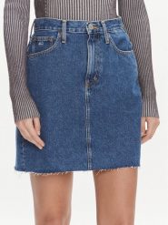 Tommy Jeans Spódnica jeansowa DW0DW17285 Niebieski Slim Fit. Niebieskie spódniczki damskie Tommy Jeans, bez wzorów, z bawełny. Za 199.99 zł.