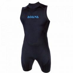 Męskie neoprenowe kąpielówki SWIMMING 2 mm. Czarne kąpielówki męskie AGAMA, m, bez wzorów, z materiału, do pływania. Za 312.99 zł.