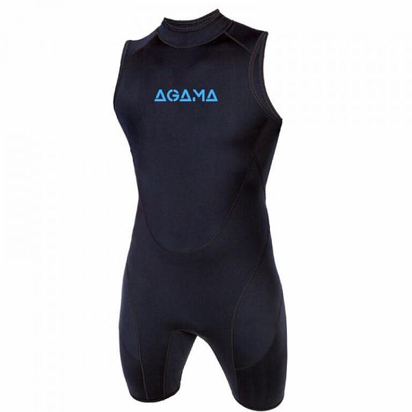 Męskie neoprenowe kąpielówki SWIMMING 2 mm. Czarne kąpielówki męskie AGAMA, m, bez wzorów, z materiału, do pływania. Za 312.99 zł.