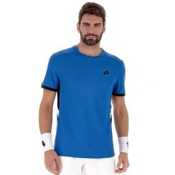 Koszulka tenisowa męska Lotto Squadra III Tee. Niebieskie t-shirty sportowe męskie Lotto, m, z materiału, bez ramiączek, na fitness i siłownię. Za 145.00 zł.