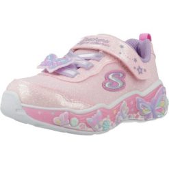 Buty SKECHERS LIGHTS LIL BUTTERFLY BLIS Rose. Czerwone obuwie treningowe damskie Skechers, na fitness i siłownię. Za 174.99 zł.