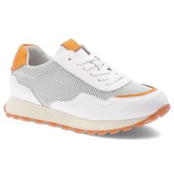 Białe Sneakersy Cambell Sportowe Obuwie Damskie. Białe buty sportowe na co dzień damskie Cambell, bez wzorów, z materiału, do biegania. Za 269.00 zł.