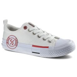 Białe Trampki Cross Jeans Damskie Modne Półbuty. Białe półbuty damskie Cross Jeans, z aplikacjami, z jeansu, eleganckie, bez obcasa, na płaskiej podeszwie. Za 99.99 zł.