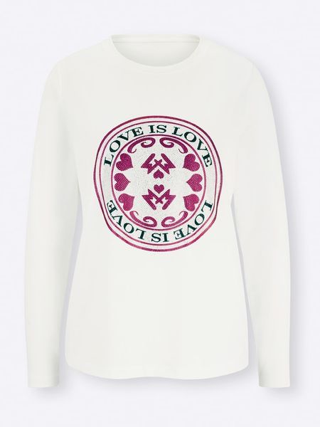 Heine Koszulka w kolorze białym rozmiar: 42. Białe bluzki damskie Heine, bez wzorów, z bawełny, bez kołnierzyka, bez ramiączek. Za 30.95 zł.