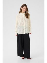 Kaffe Koszula w kolorze kremowym rozmiar: 44. Brązowe koszule damskie Kaffe, z aplikacjami, bez kołnierzyka, bez ramiączek. Za 117.73 zł.