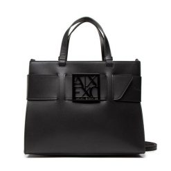 Torebka Armani Exchange. Czarne torebki klasyczne damskie Armani Exchange, bez wzorów, bez dodatków. Za 749.99 zł.