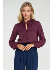 Nife Bluzka w kolorze fioletowym rozmiar: 38. Różowe bluzki damskie Nife, bez wzorów, bez kołnierzyka, bez ramiączek. Za 156.61 zł.