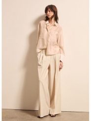 STEFANEL Bluzka w kolorze jasnoróżowym rozmiar: XL. Różowe bluzki damskie Stefanel, xl, bez wzorów, bez kołnierzyka, bez ramiączek. Za 173.99 zł.