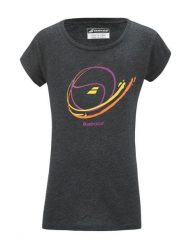 T-shirt Koszulka dziewczęca Message Tee. Czarne koszulki dziewczęce BABOLAT, bez wzorów, z bawełny, bez ramiączek. Za 49.99 zł.