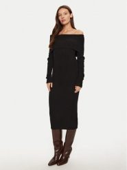 ONLY Sukienka dzianinowa Katia 15344233 Czarny Slim Fit. Czarne sukienki damskie Only, xs, bez wzorów, z dzianiny, bez kołnierzyka, bez ramiączek. Za 89.99 zł.