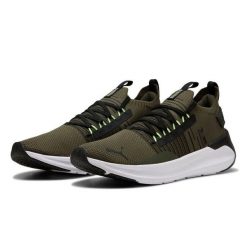 Buty Sportowe Męskie Puma Softride Symmetry Fuzion LS. Zielone buty sportowe na co dzień męskie Puma, bez zapięcia. Za 228.80 zł.