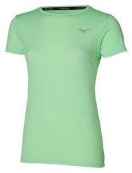 Koszulka do biegania damska Mizuno Core Tee. Zielone t-shirty damskie Mizuno, m, bez wzorów, z materiału, bez kołnierzyka. Za 73.99 zł.