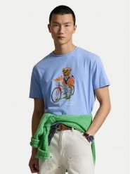 Polo Ralph Lauren T-Shirt 710B16612001 Niebieski Regular Fit. Niebieskie koszulki polo męskie Polo Ralph Lauren, m, bez wzorów, z bawełny, bez ramiączek. Za 638.99 zł.