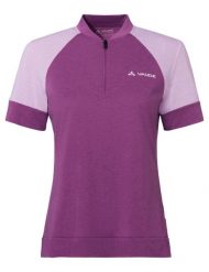 Koszulka damska Altissimo Q-Zip. Czerwone bluzki sportowe damskie Vaude, z materiału, bez kołnierzyka, bez ramiączek. Za 299.00 zł.