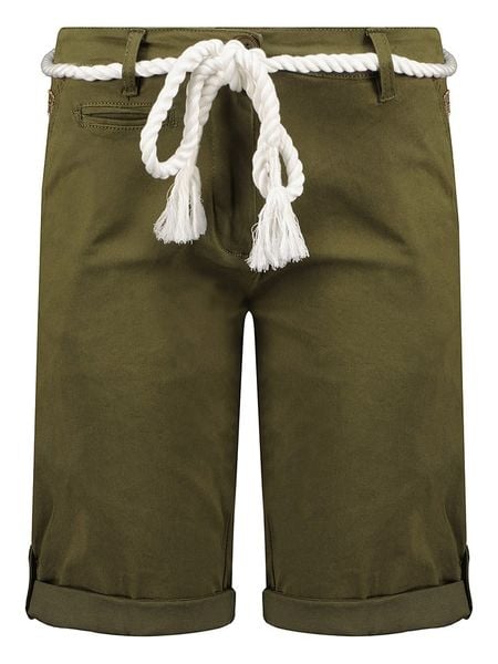 Geographical Norway Szorty "Paola" w kolorze khaki rozmiar: S. Brązowe szorty damskie Geographical Norway, z aplikacjami, z tkaniny. Za 47.82 zł.