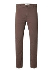 SELECTED HOMME Spodnie chino w kolorze brązowym rozmiar: W29/L32. Brązowe spodnie materiałowe męskie Selected Homme, bez wzorów, z bawełny. Za 105.38 zł.