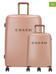 Charm Walizki (2 szt.) w kolorze beżowym rozmiar: onesize. Brązowe walizki Charm, bez wzorów, z materiału. Za 483.17 zł.