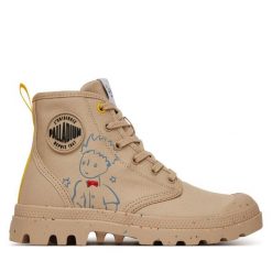 Trapery Palladium. Brązowe trapery damskie Palladium, bez obcasa. Za 399.99 zł.