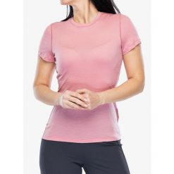 Koszulka merino damska Smartwool Merino Short Sleeve Tee Boxe. Czerwone bluzki sportowe damskie Smartwool, bez wzorów, bez ramiączek. Za 287.99 zł.