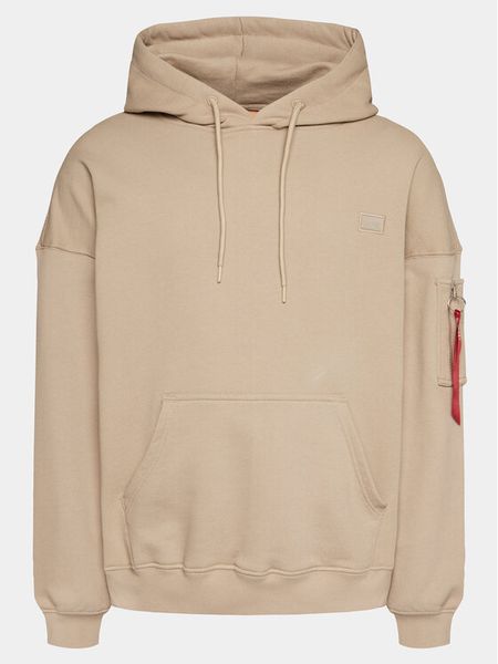 Alpha Industries Bluza Essentials 146335 Beżowy Relaxed Fit. Brązowe bluzy bez kaptura męskie Alpha Industries, l, z syntetyku. Za 249.99 zł.