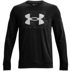 Męska Bluza Rozpinana Rival Logo Z Frotte Pod Szyją. Czarne bluzy bez kaptura męskie Under Armour, m. Za 199.99 zł.