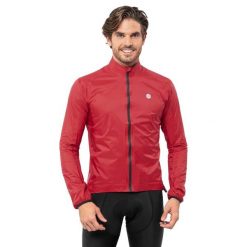 Kurtka przeciwdeszczowa rowerowa męska J2 Montvernier. Czerwone kurtki męskie SIROKO, m, bez wzorów, z nylonu, rowerowe. Za 419.00 zł.