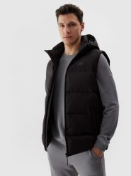 4F Bezrękawnik puchowy z naturalnym wypełnieniem męski - czarny XXL. Czarne kamizelki męskie 4f, m, z dzianiny. W wyprzedaży za 249.99 zł.