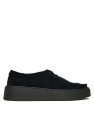 Clarks Półbuty Torview W 26184944 Czarny. Czarne półbuty damskie Clarks, bez wzorów, ze skóry, bez obcasa, na płaskiej podeszwie. Za 569.99 zł.