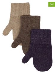 Mikk-line Rękawiczki (3 pary) w kolorze beżowym, brązowym i granatowym rozmiar: 50-92. Brązowe rękawiczki dziecięce Mikk-line, z wełny, bez ramiączek. Za 60.99 zł.