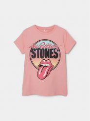 NAME IT T-Shirt Maxa 13227641 Różowy Regular Fit. Czerwone koszulki dziewczęce Name it, bez wzorów, z bawełny, bez ramiączek. Za 109.99 zł.