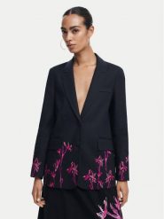 Desigual Marynarka 25SWEWX1 Czarny Regular Fit. Czarne marynarki i żakiety damskie Desigual, l, bez wzorów, z bawełny. Za 359.99 zł.