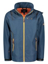Canadian Peak Kurtka softshellowa "Timberlake" w kolorze granatowym rozmiar: M. Niebieskie kurtki outdoor męskie Canadian Peak, m, z aplikacjami, bez kaptura. Za 231.13 zł.